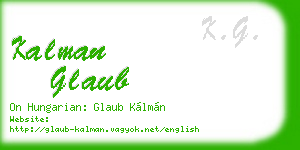 kalman glaub business card